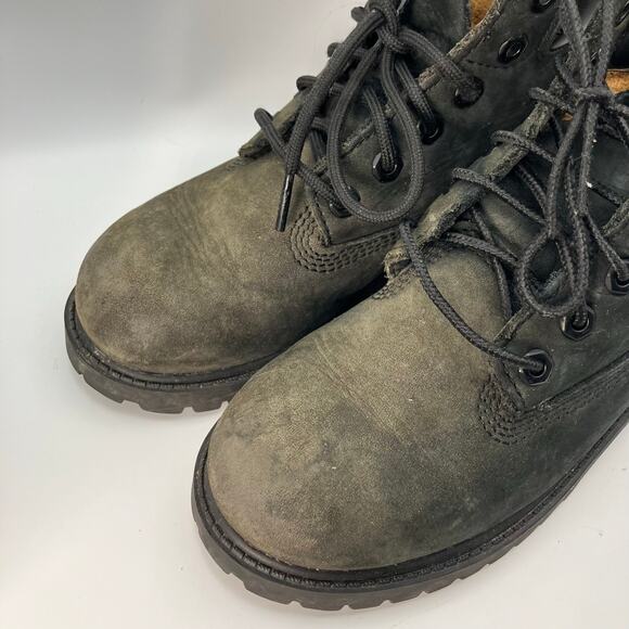 Timberland Youth Black Nubuck Waterproof Boots Sz‎ 1 Primaloft Insulated 12707 - Picture 5 of 8